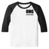 Raglan 3/4 Roundneck Shirt (White Body) Thumbnail