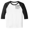 Raglan 3/4 Roundneck Shirt (White Body) Thumbnail