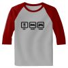 Raglan 3/4 Roundneck Shirt (Gray Body) Thumbnail