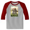 Raglan 3/4 Roundneck Shirt (Gray Body) Thumbnail