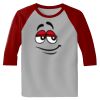 Raglan 3/4 Roundneck Shirt (Gray Body) Thumbnail