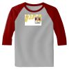 Raglan 3/4 Roundneck Shirt (Gray Body) Thumbnail