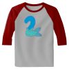 Raglan 3/4 Roundneck Shirt (Gray Body) Thumbnail