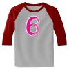 Raglan 3/4 Roundneck Shirt (Gray Body) Thumbnail