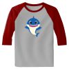 Raglan 3/4 Roundneck Shirt (Gray Body) Thumbnail