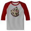 Raglan 3/4 Roundneck Shirt (Gray Body) Thumbnail