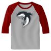 Raglan 3/4 Roundneck Shirt (Gray Body) Thumbnail