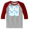 Raglan 3/4 Roundneck Shirt (Gray Body) Thumbnail