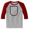 Raglan 3/4 Roundneck Shirt (Gray Body) Thumbnail