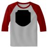 Raglan 3/4 Roundneck Shirt (Gray Body) Thumbnail