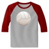 Raglan 3/4 Roundneck Shirt (Gray Body) Thumbnail