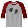 Raglan 3/4 Roundneck Shirt (Gray Body) Thumbnail