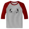 Raglan 3/4 Roundneck Shirt (Gray Body) Thumbnail