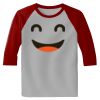 Raglan 3/4 Roundneck Shirt (Gray Body) Thumbnail