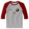 Raglan 3/4 Roundneck Shirt (Gray Body) Thumbnail