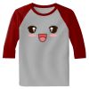 Raglan 3/4 Roundneck Shirt (Gray Body) Thumbnail