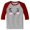 Raglan 3/4 Roundneck Shirt (Gray Body) Thumbnail