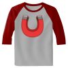 Raglan 3/4 Roundneck Shirt (Gray Body) Thumbnail