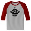 Raglan 3/4 Roundneck Shirt (Gray Body) Thumbnail