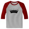 Raglan 3/4 Roundneck Shirt (Gray Body) Thumbnail