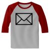 Raglan 3/4 Roundneck Shirt (Gray Body) Thumbnail