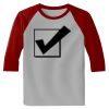 Raglan 3/4 Roundneck Shirt (Gray Body) Thumbnail