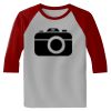 Raglan 3/4 Roundneck Shirt (Gray Body) Thumbnail