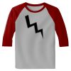 Raglan 3/4 Roundneck Shirt (Gray Body) Thumbnail