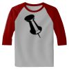 Raglan 3/4 Roundneck Shirt (Gray Body) Thumbnail