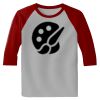 Raglan 3/4 Roundneck Shirt (Gray Body) Thumbnail