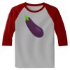 Raglan 3/4 Roundneck Shirt (Gray Body) Thumbnail