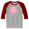 Raglan 3/4 Roundneck Shirt (Gray Body) Thumbnail