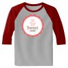 Raglan 3/4 Roundneck Shirt (Gray Body) Thumbnail