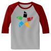 Raglan 3/4 Roundneck Shirt (Gray Body) Thumbnail