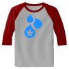 Raglan 3/4 Roundneck Shirt (Gray Body) Thumbnail