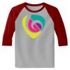 Raglan 3/4 Roundneck Shirt (Gray Body) Thumbnail