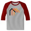 Raglan 3/4 Roundneck Shirt (Gray Body) Thumbnail