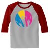 Raglan 3/4 Roundneck Shirt (Gray Body) Thumbnail