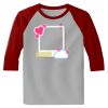 Raglan 3/4 Roundneck Shirt (Gray Body) Thumbnail