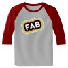 Raglan 3/4 Roundneck Shirt (Gray Body) Thumbnail