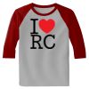 Raglan 3/4 Roundneck Shirt (Gray Body) Thumbnail